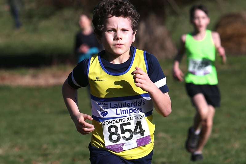 Lauderdale Limpers under-11 James Montgomery was 24th in 18:29 in Sunday's junior Borders Cross-Country Series race at Duns