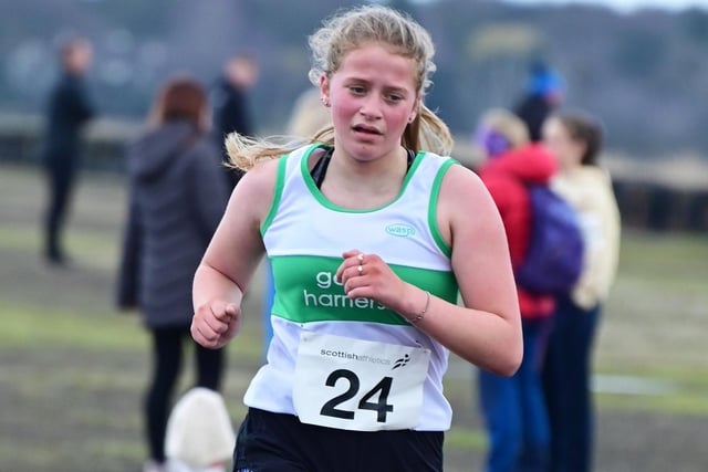 Annabel  Hendry clocked 20:56 in the under-15 girls' 4km race at East Fortune, placing 60th