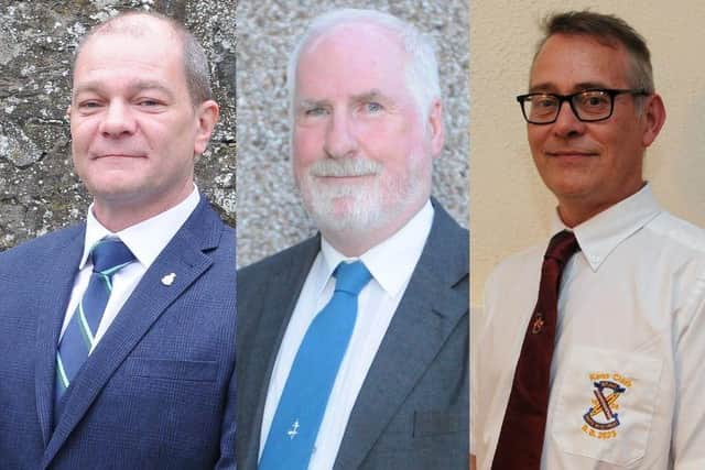 From left: David Butchart, Murray MacDougall and Kenneth Clark. Photos: Grant Kinghorn