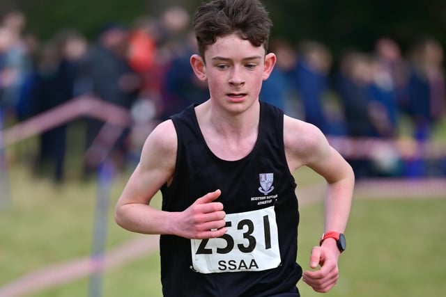 Earlston High School's Archie Dalgiesh was 23rd boy under 17 in 18:13 at this month's Scottish Schools' Athletic Association secondary schools cross-country championships