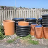 The leftover pipe ends are being turned into planters in Eyemouth and Duns.