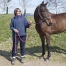 Camptown racehorse trainer Harriet Graham pictured with Aye Right in 2021 (Photo: Bill McBurnie)