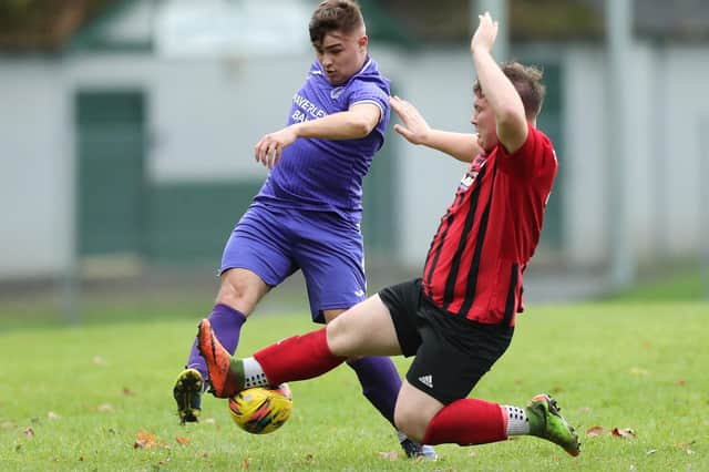 Hawick Waverley beating Duns Amateurs 2-1 at home in the Border Amateur Football Association's A division on Saturday (Photo: Brian Sutherland)