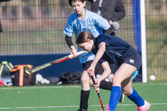 Jedburgh Grammar Campus player Sienna Cooper in action against Hawick High School on Saturday