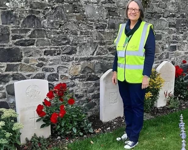 Fiona Dunlop says she really enjoys looking after the graves.