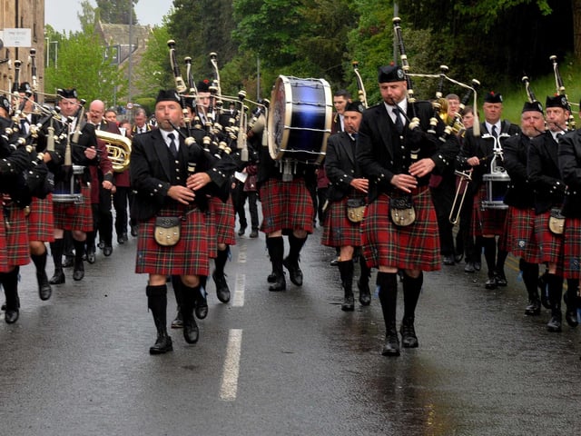 Music, as ever, was supplied by Galashiels Town Band and the Galashiels Ex Service Pipe Band.