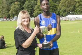 Gkontouin Imante winner of the main event at Langholm Games, 90m Open (Pics by Bill McBurnie)
