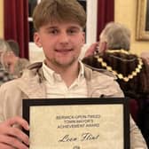 Berwick Bandits skipper Leon Flint with his town mayor’s achievement award