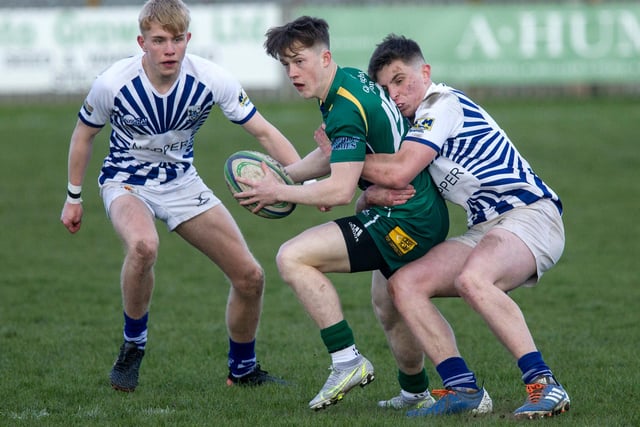 Eli Hamilton playing for Hawick Youth at Kelso's semi-junior sevens
