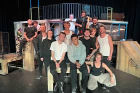 ​Corey Fawdry (pictured front centre) with cast members.