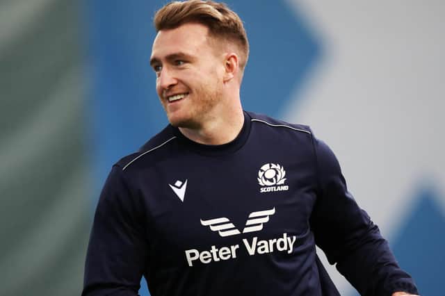 Stuart Hogg during a Scotland training session on Tuesday in Edinburgh (Photo by Ian MacNicol/Getty Images)