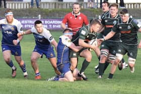 Hawick beating Jed-Forest 26-7 at home in rugby's Tennent's Premiership in November (Pic: Malcolm Grant)