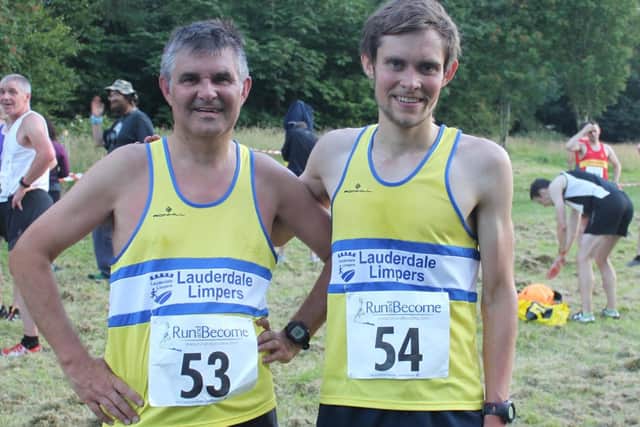 Lauderdale Limpers Graeme Sutherland and son Mark at a hill race in Edinburgh