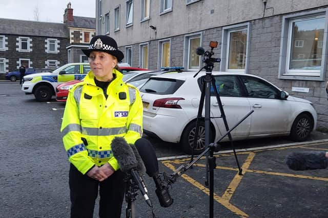 Chief Superintendent Catriona Paton briefs the media this afternoon.