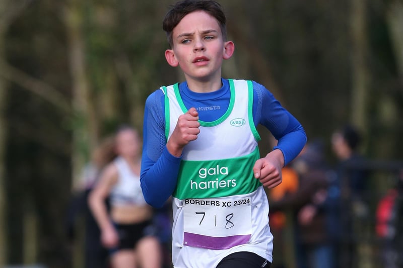 Gala Harriers under-13 Seb Darlow finished ninth in 10:53 in Sunday's junior Borders Cross-Country Series race at Paxton