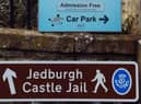 Jedburgh Castle Jail sign.