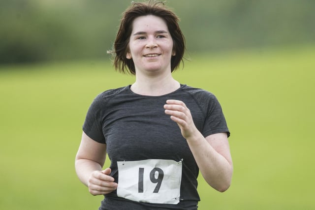 Cat Bethune in the taking part in the four-mile race at Philiphaugh on Sunday, clocking 48:56 and finishing 19th overall
