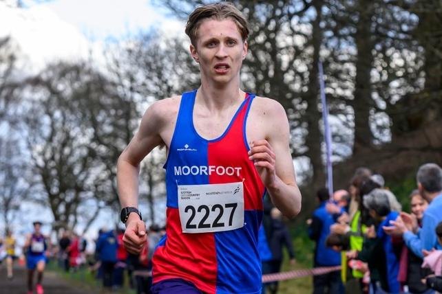 Moorfoot Runners' Kieran Fulton was runner-up under-17 boy in 20:52 at 2024's Scottish Athletics cross-country championships at Falkirk on Saturday