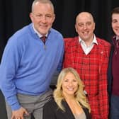 Richie Gray, Bruce Aitchison, Ryan Mania and Samantha Kinghorn at a sports dinner on Saturday at Galashiels Volunteer Hall organised by Gala Cricket Club and the Rowan Boland Memorial Trust (Pic: Gala Cricket Club)