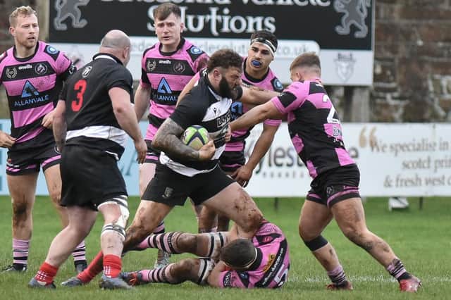 Bruce McNeil in action for Kelso at Ayr on Saturday (Pic: George McMillan)