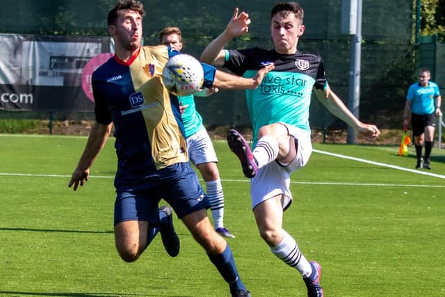 Gala Fairydean Rovers and hosts East Kilbride vying for possession on Saturday at K Park (Photo: Thomas Brown)