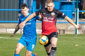 Gala Fairydean Rovers challenging for possession against Musselburgh Athletic on Saturday (Pic: Thomas Brown)