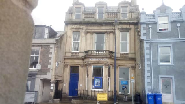 The Bank of Scotland in Selkirk, which will close on August 8.