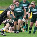 Hawick losing 48-19 at home to Melrose at Mansfield Park in September 2018 (Photo: Douglas Hardie)