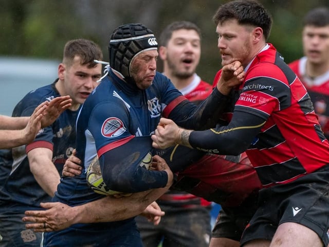 Selkirk losing 29-12 at home to Stirling County at Philiphaugh on Saturday (Photo: Bryan Robertson)
