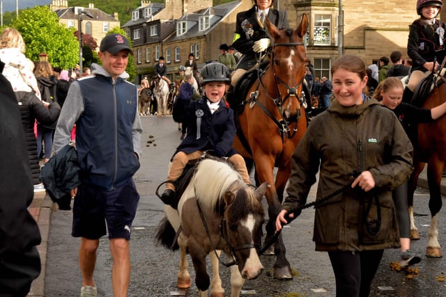 A large number of youngsters enjoyed their ride despite the wet weather.