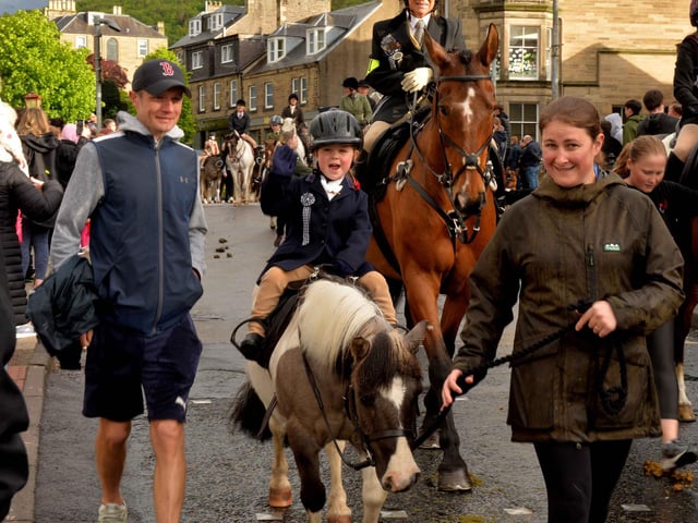 A large number of youngsters enjoyed their ride despite the wet weather.
