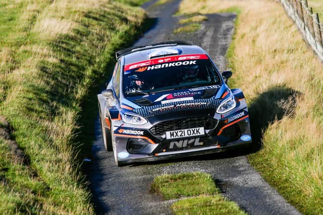 Duns rally driver Garry Pearson in action at the weekend’s Rali Ceredigion in Wales, round five of the 2022 Motorsport UK British Rally Championship (Photo: British Rally Championship)