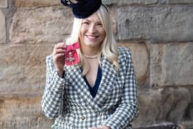 Wheelchair athlete Samantha Kinghorn after being made an MBE at the Palace of Holyroodhouse in Edinburgh in January (Pic: Lesley Martin/pool/Getty Images)