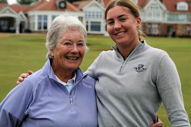 Australian golfer Sheridan Clancy and grandmother Janet Brown at East Lothian's Muirfield Golf Club