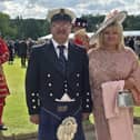 Christopher 'Jeeky' and Lillian Norris attend the RNLI 200th anniversary garden party at Buckingham Palace
