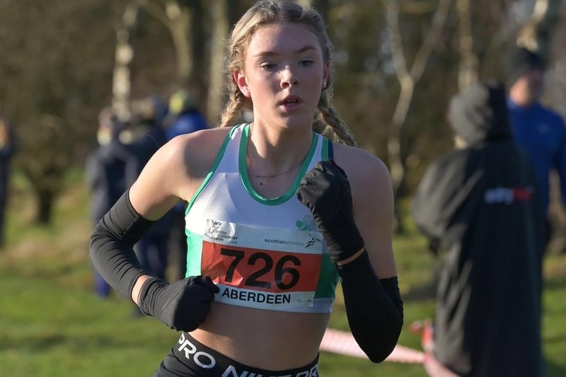 Gala Harrier Erin Gray placed 15th in the under-17 girls' 5.7km race at Saturday's east district cross-country championships at Aberdeen, clocking 22:11