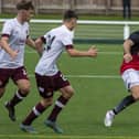 Gala Fairydean Rovers winger Danny Galbraith in action during his side's 3-3 draw at home to Hearts B on Saturday (Photo: Thomas Brown)