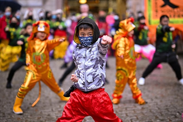 The crowds were treated to Tai Chi displays and tiger dances.