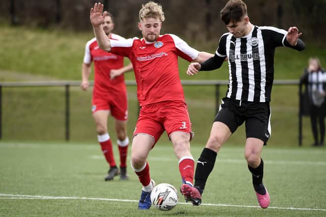 Coldstream on the ball versus Dunipace at the weekend (Picture: Alan Murray)