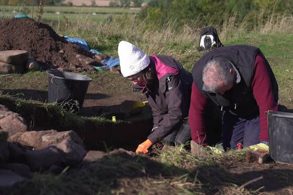 Schoolchildren have taken part in the archaeological dig at Bedrule.