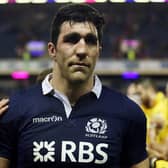 Scotland's Kelly Brown leading his team off the pitch after losing 21-15 to Australia at Edinburgh's Murrayfield Stadium on November 23, 2013. (Photo: Ian MacNicol/AFP via Getty Images)