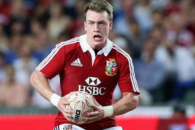 Stuart Hogg playing for the British and Irish Lions versus the Barbarians in June 2013 in Hong Kong (Photo by David Rogers/Getty Images)