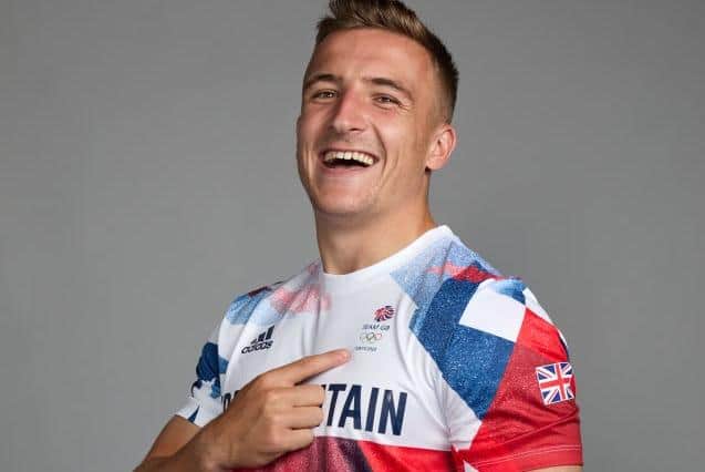 Ross McCann at a Tokyo 2020 Team GB kitting-out session in June 2021 in Birmingham (Photo by Karl Bridgeman/Getty Images for British Olympic Association)