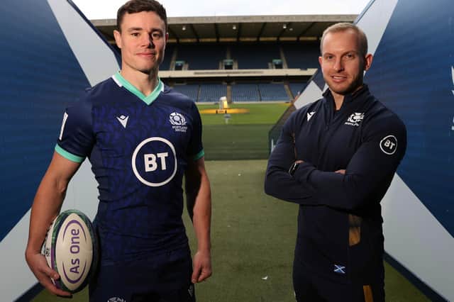 Lee Jones, left, is in the squad named by fellow Souter and Scotland head coach Ciaran Beattie for this weekend's Rugby World Cup Sevens (Photo by Craig Williamson/SNS Group/SRU)