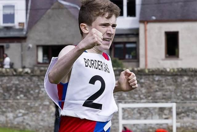 Craig Angus winning the 800m American Cup race at St Ronan's Border Games in his home-town of Innerleithen in 2017 (Photo: Ian Linton)