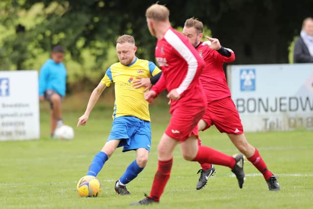 Ancrum beating Coldstream Amateurs 6-0 at home in the Border Amateur Football Association's B division on Saturday (Pic: Brian Sutherland)