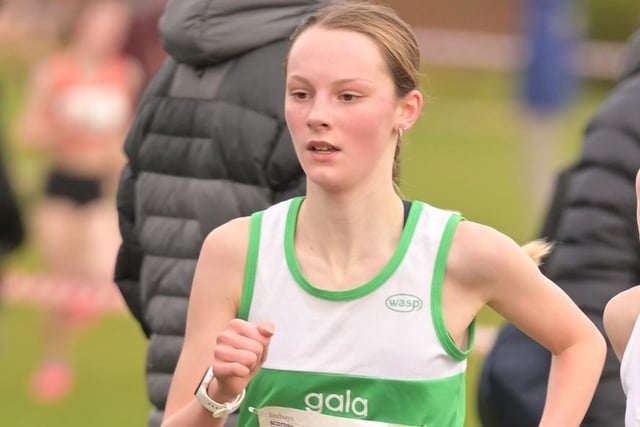 Ava Richardson was Gala Harriers' fastest under-15 girl at Saturday's Scottish short-course cross-country championships at Lanark, getting back fifth out of a field of more than 100 in 6:49