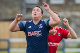 Vale of Leithen player-manager Chris Anderson during a pre-season friendly against Hawick Royal Albert United in June (Photo: Bill McBurnie)