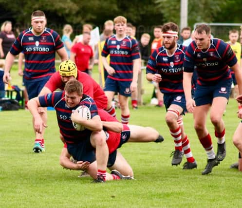 Peebles in action against Newton Stewart (Pic: Erica Guiney)