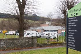 The gypsy traveller site at Selkirk's Victoria Park. Photo: Bill McBurnie.